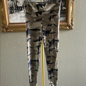Koral Green and Brown Camouflage Leggings with Stretchy Fit